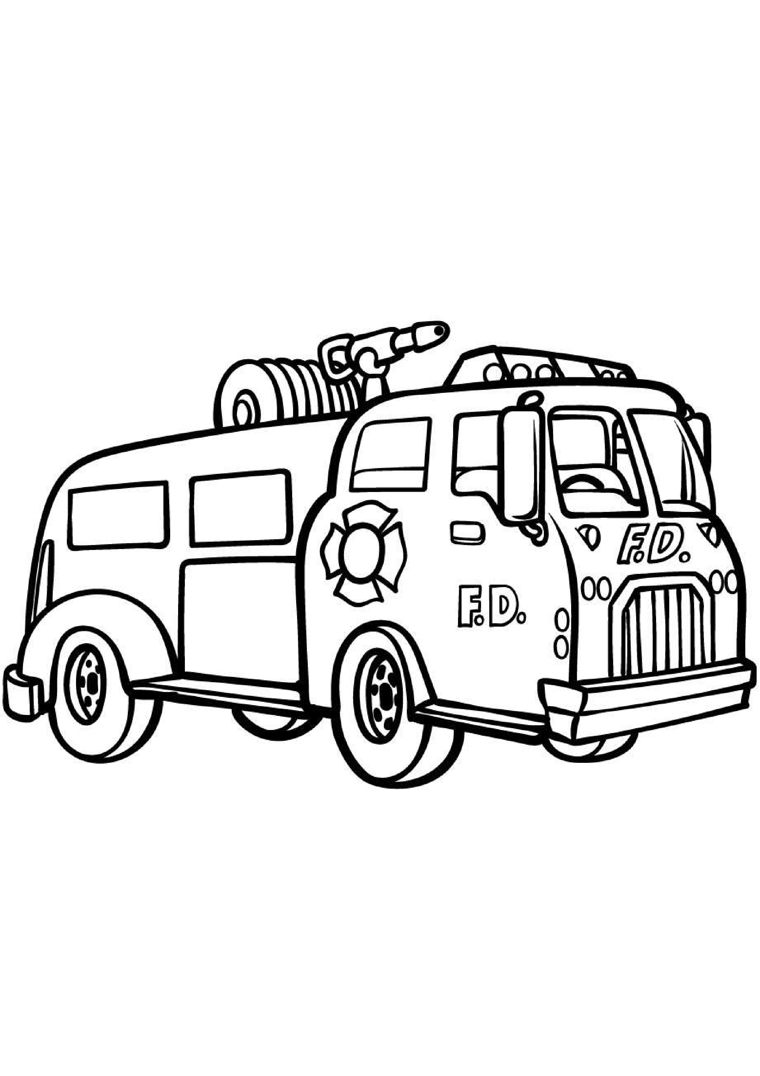 coloriage-gratuit-camion-pompier