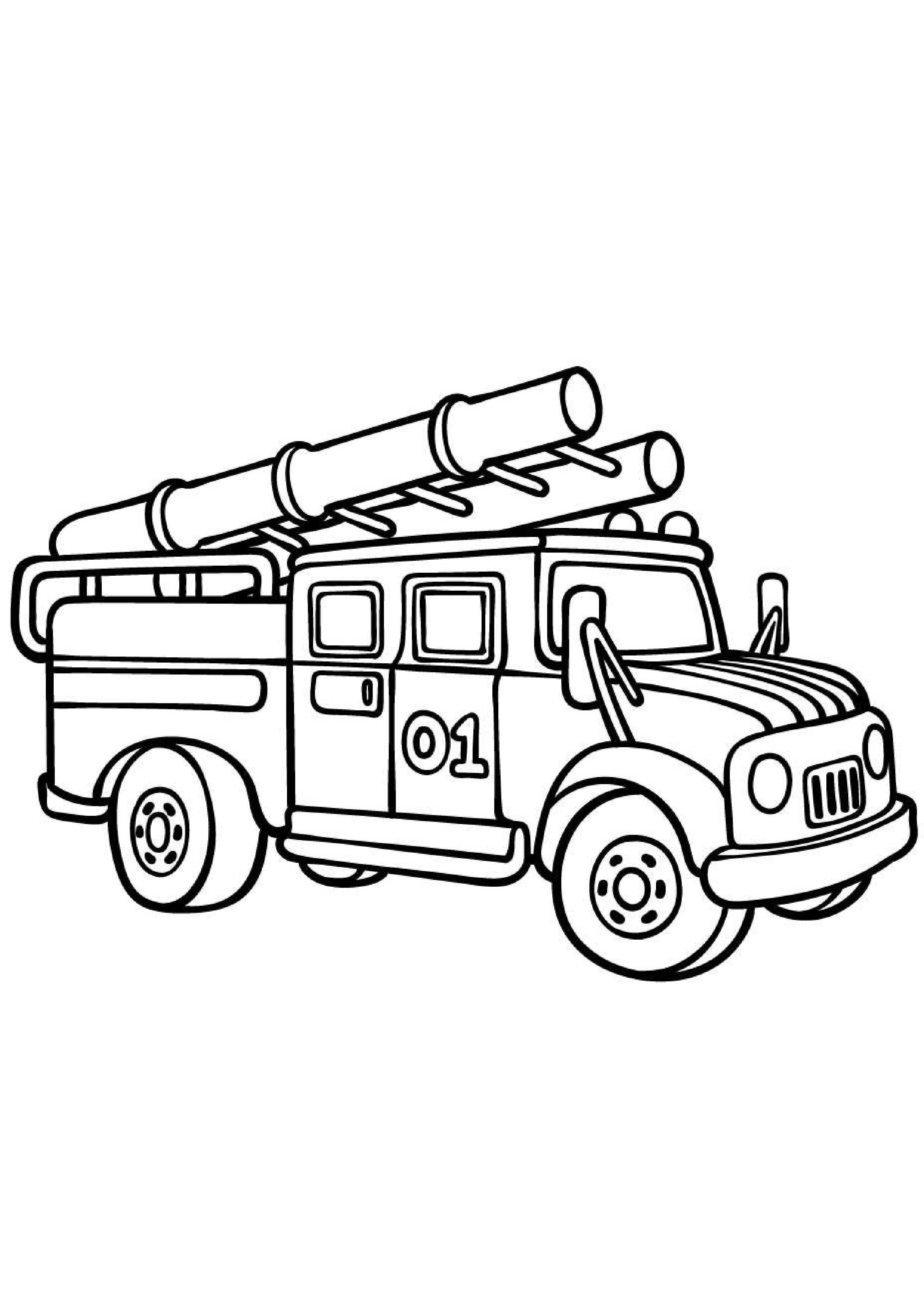 coloriage-gratuit-camion-pompier