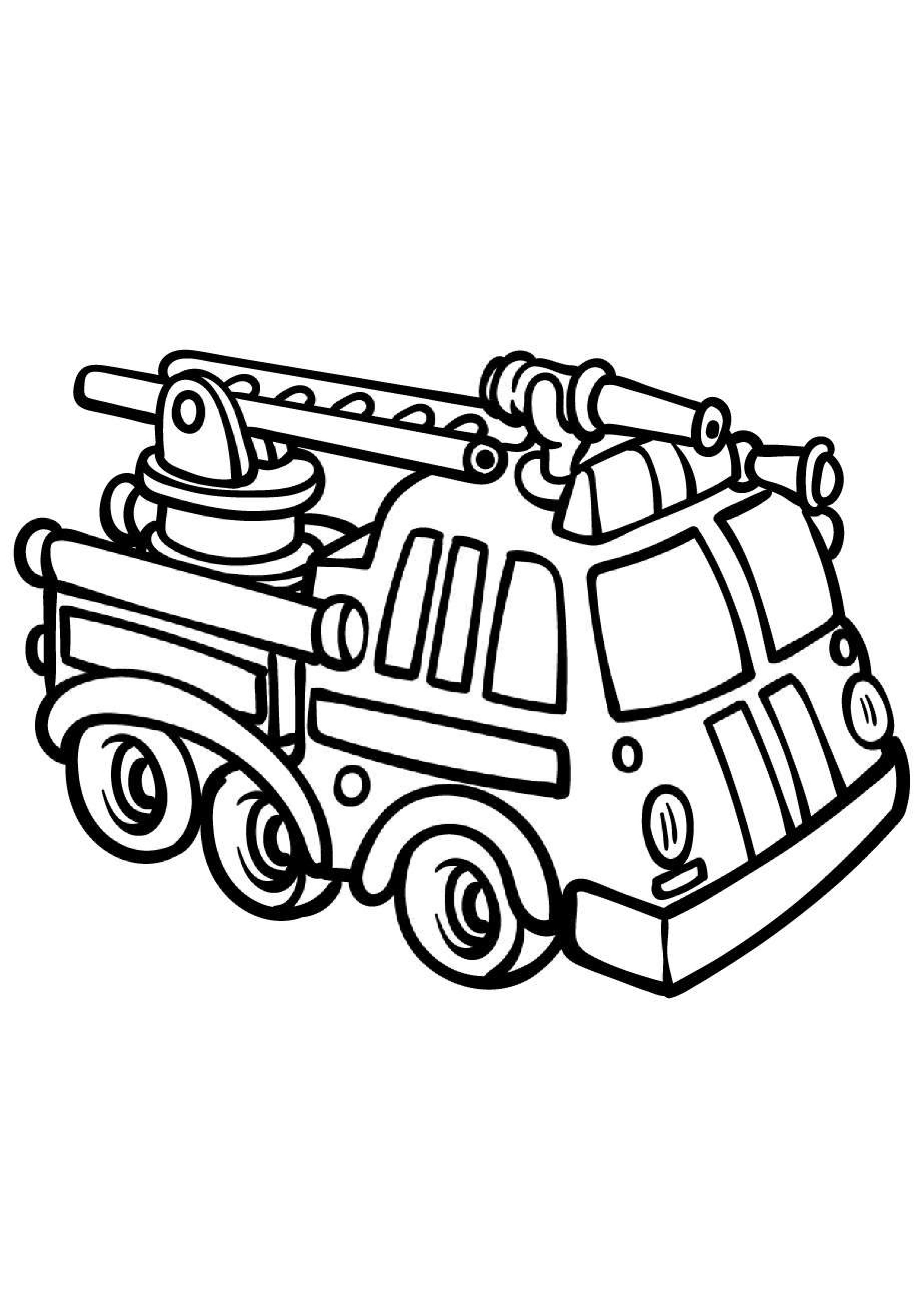 coloriage-gratuit-camion-pompier