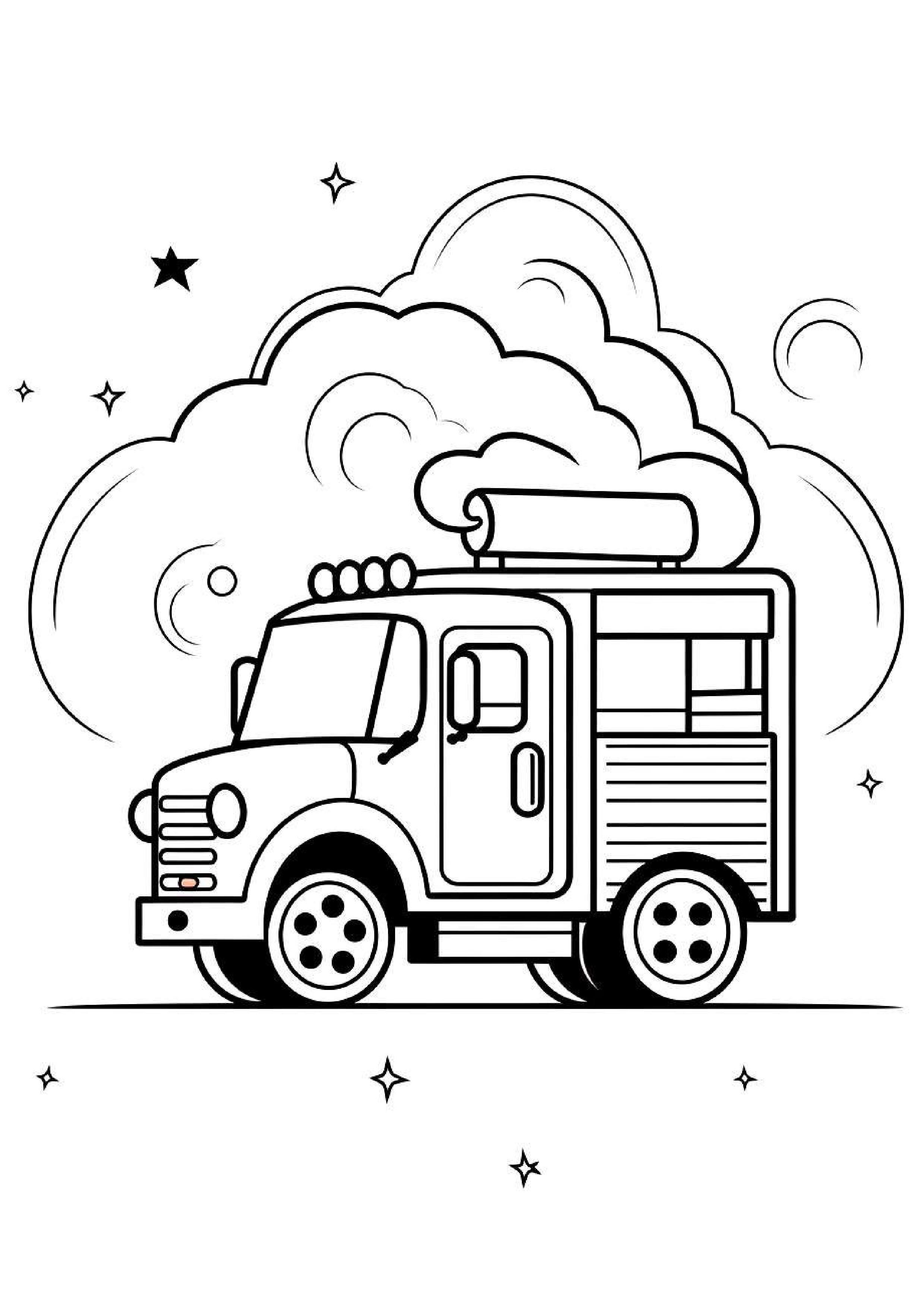 coloriage-gratuit-camion-pompier