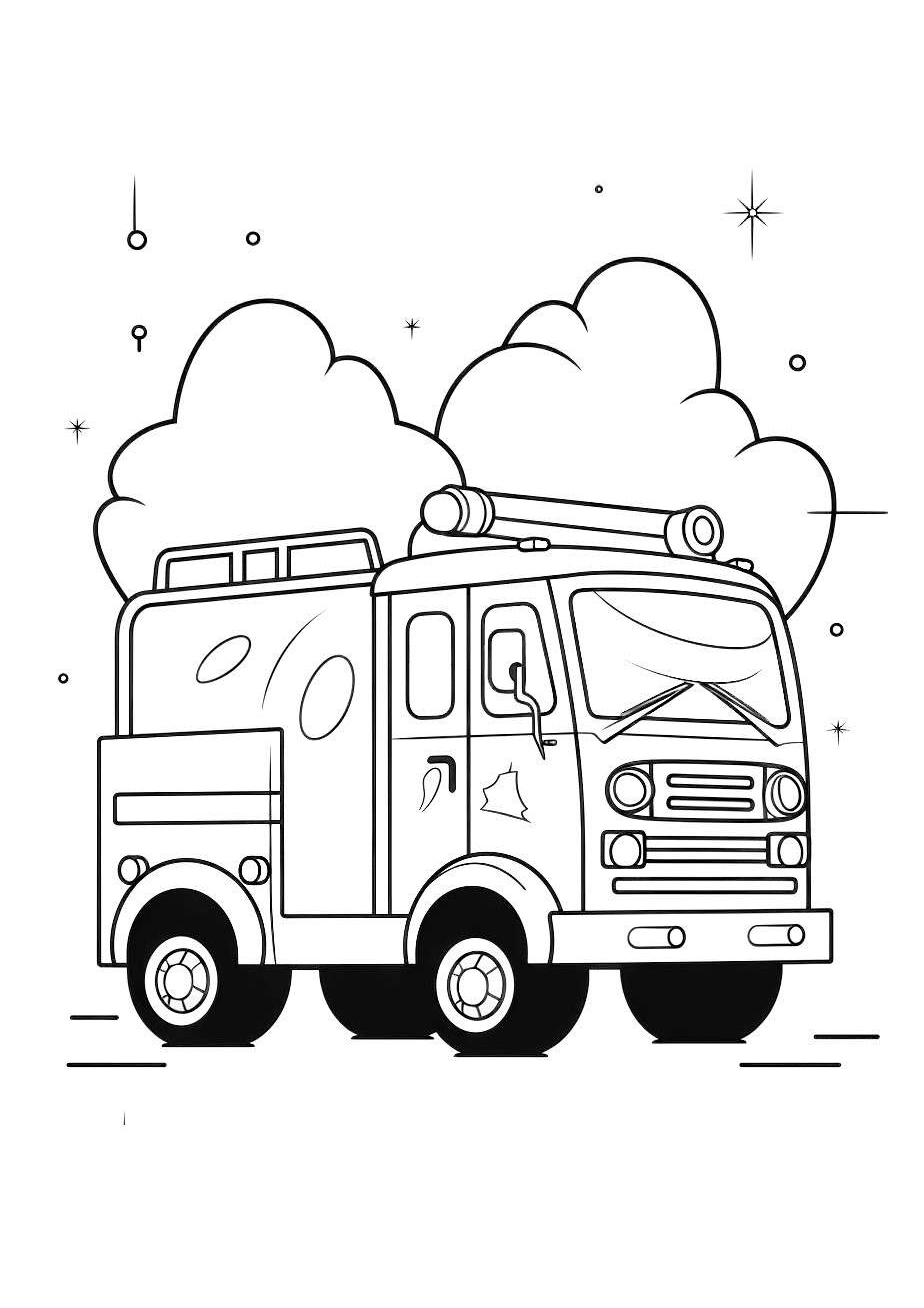 coloriage-gratuit-camion-pompier