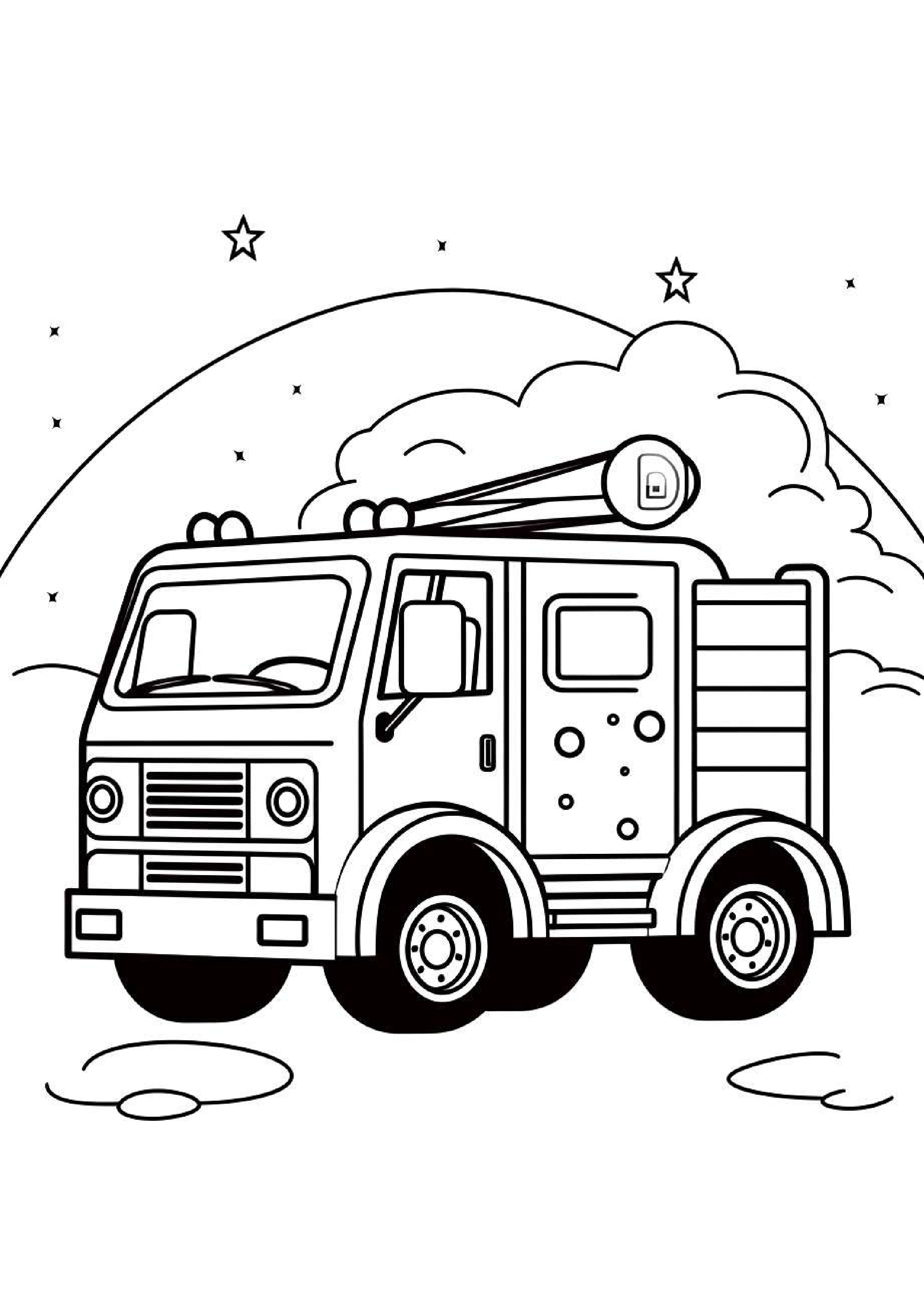 coloriage-gratuit-camion-pompier