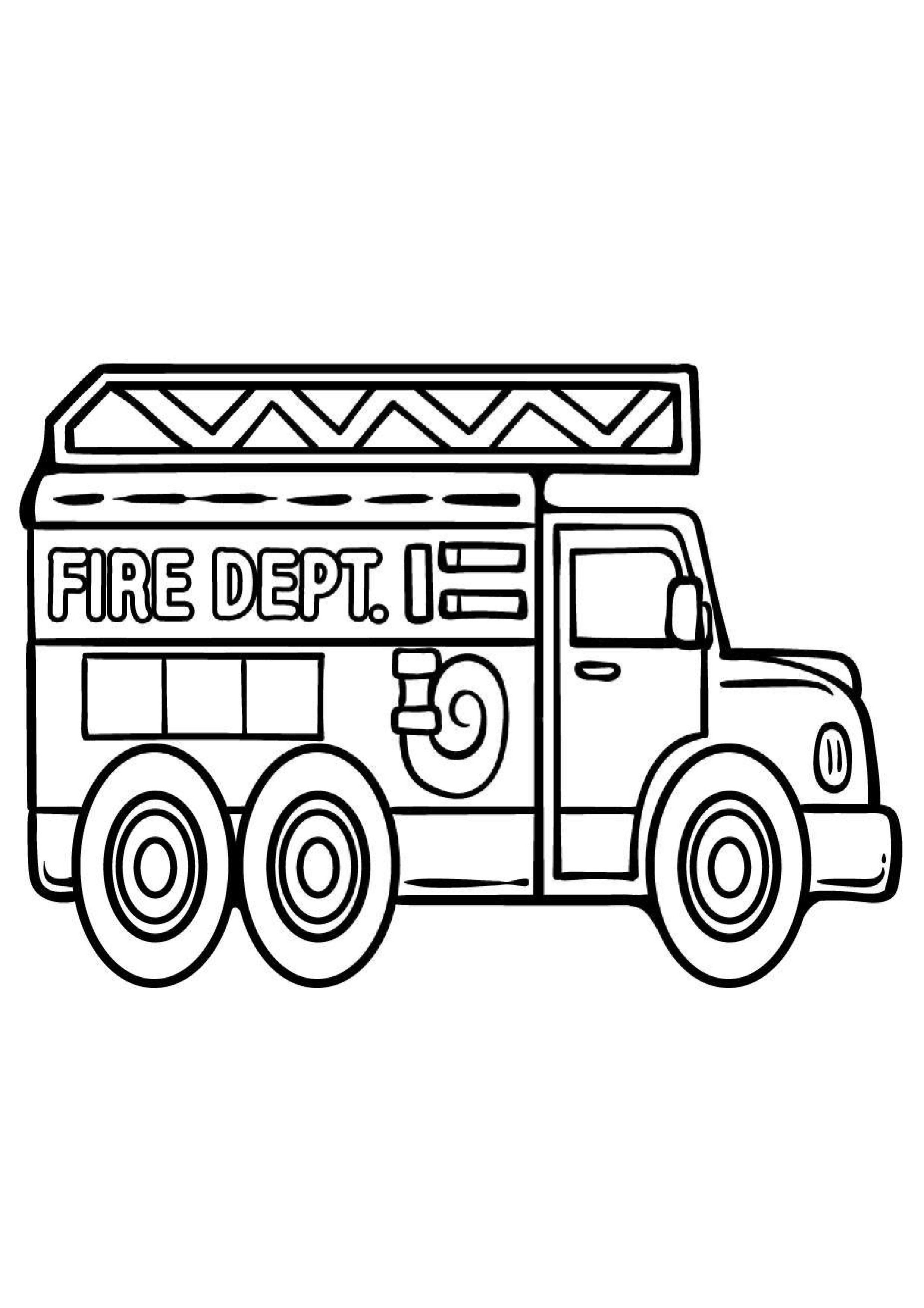 coloriage-gratuit-camion-pompier