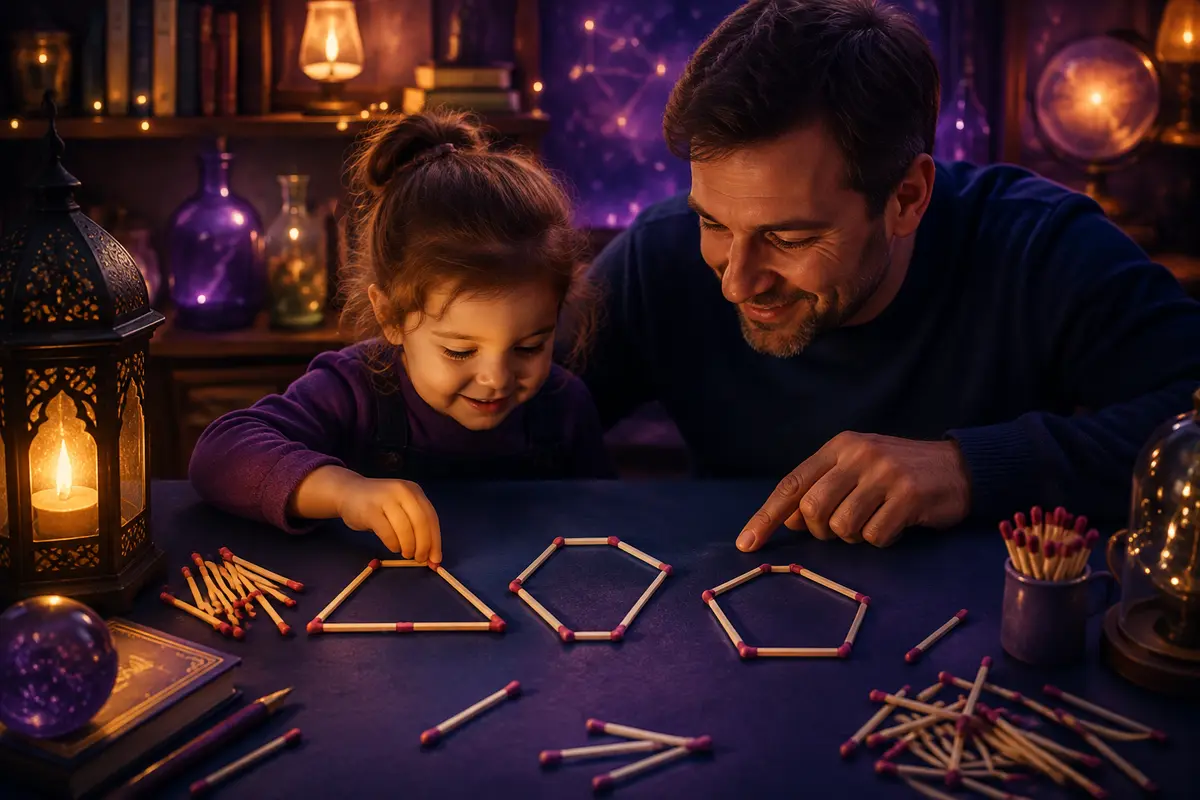 Énigmes d'allumettes 3-5 ans : 12 défis interactifs