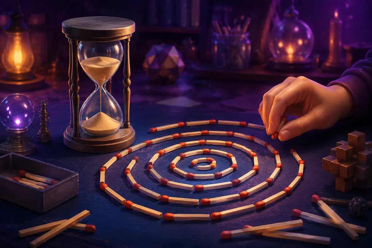 Énigmes d'allumettes 6-8 ans en 30 secondes : 20 défis interactifs