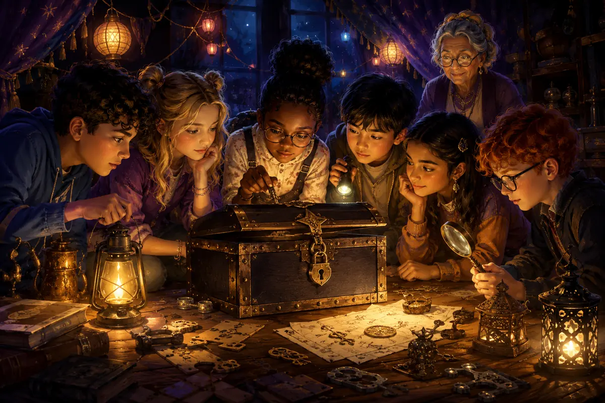 Énigmes en soirée 8-10 ans : 18 défis interactifs