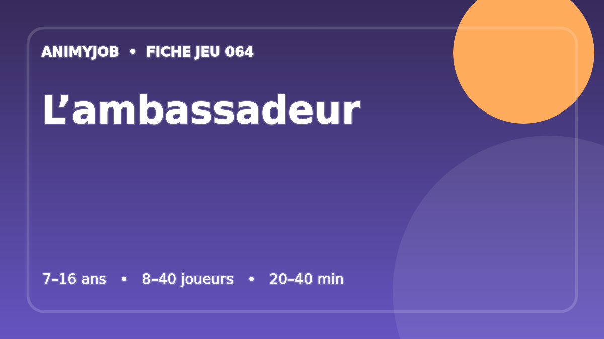 Illustration du jeu L’ambassadeur