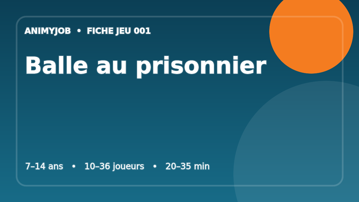 Balle au prisonnier : fiche du jeu d’animation