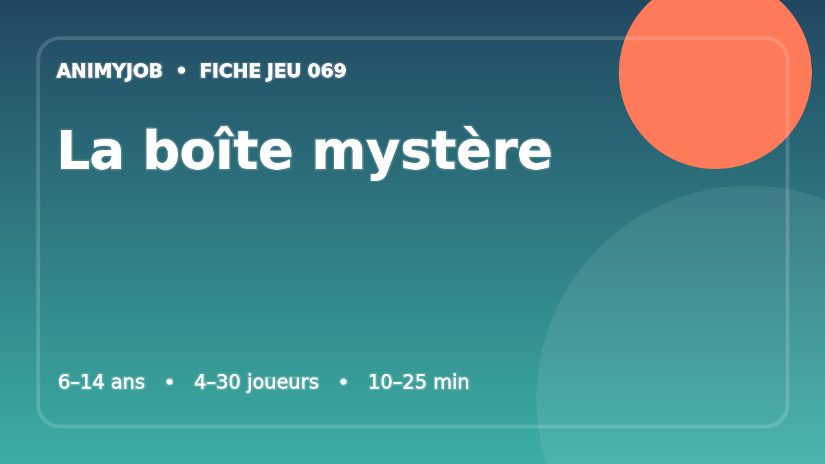 La boîte mystère : fiche du jeu d’animation