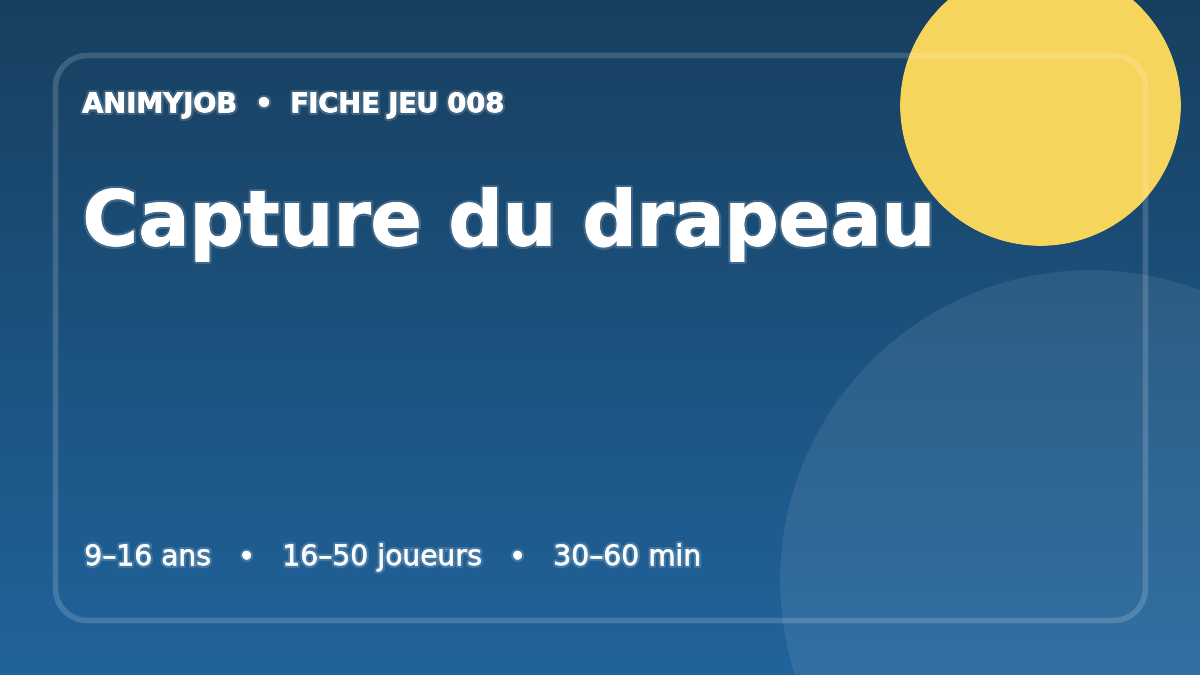 Capture du drapeau : fiche du jeu d’animation