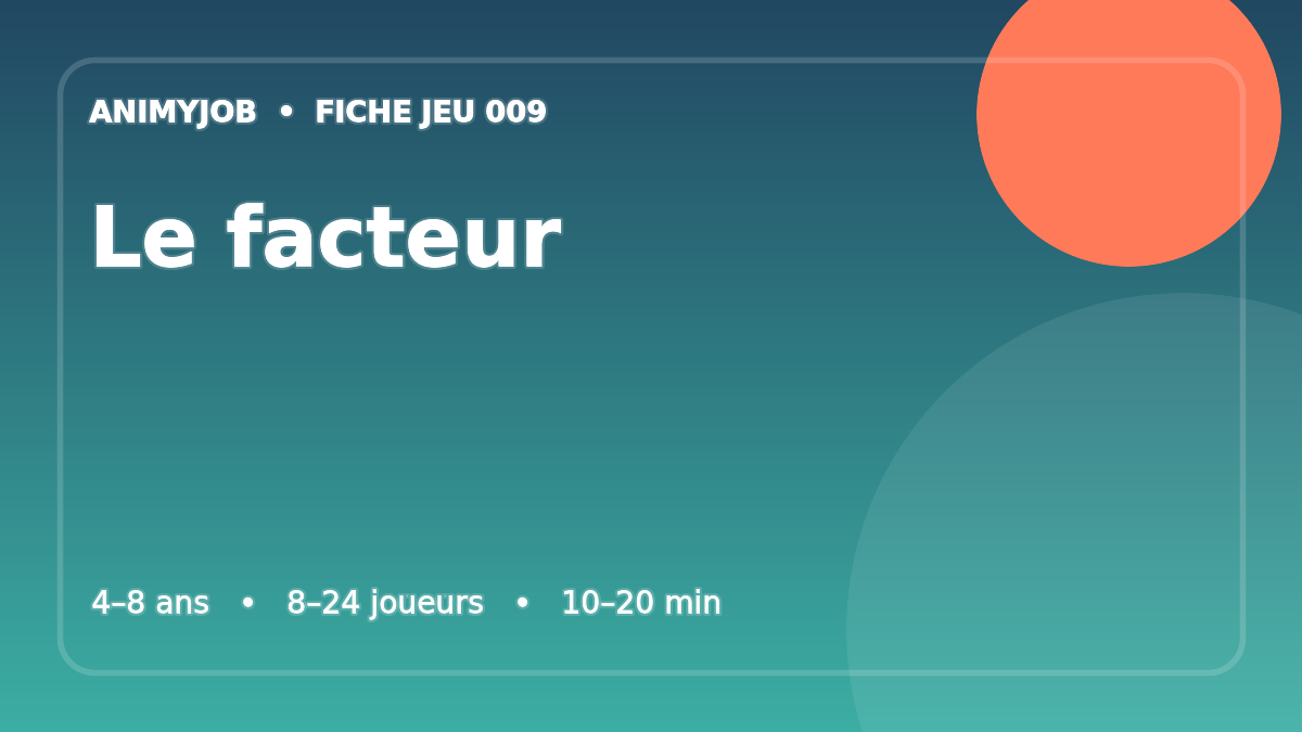 Le facteur : fiche du jeu d’animation
