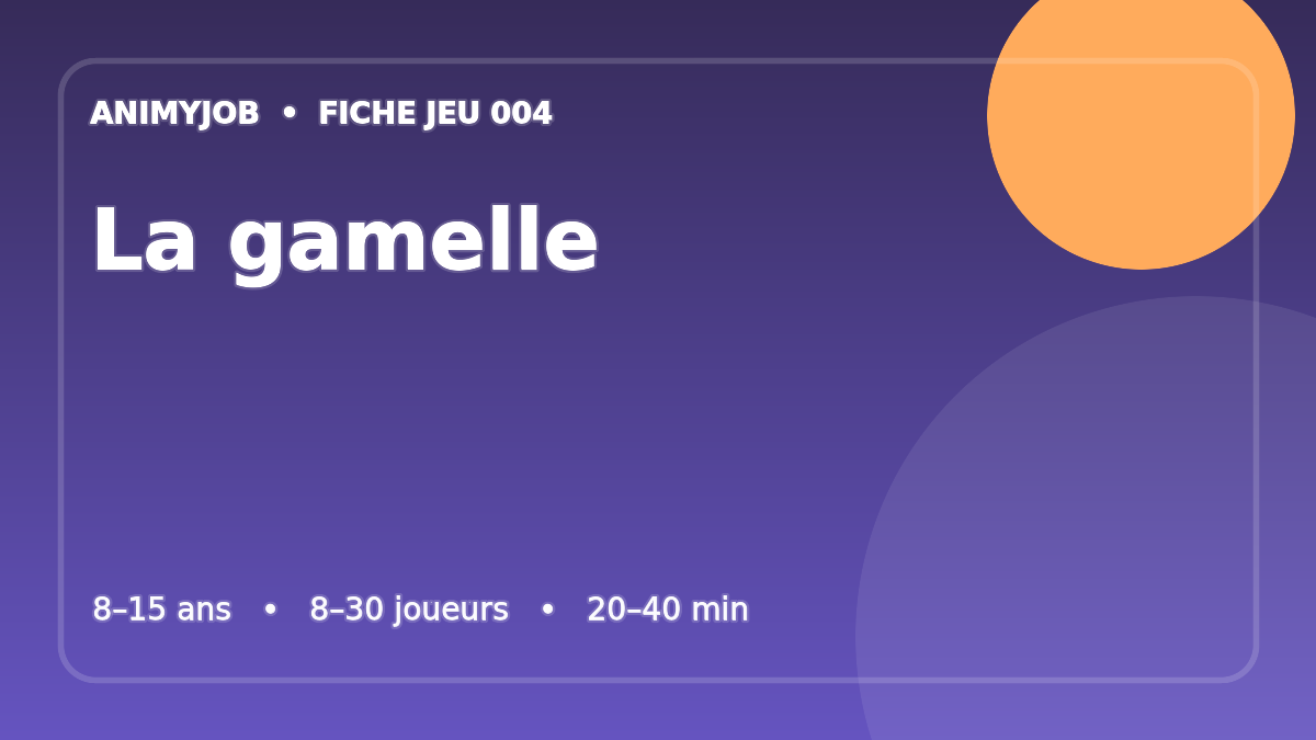 La gamelle : fiche du jeu d’animation