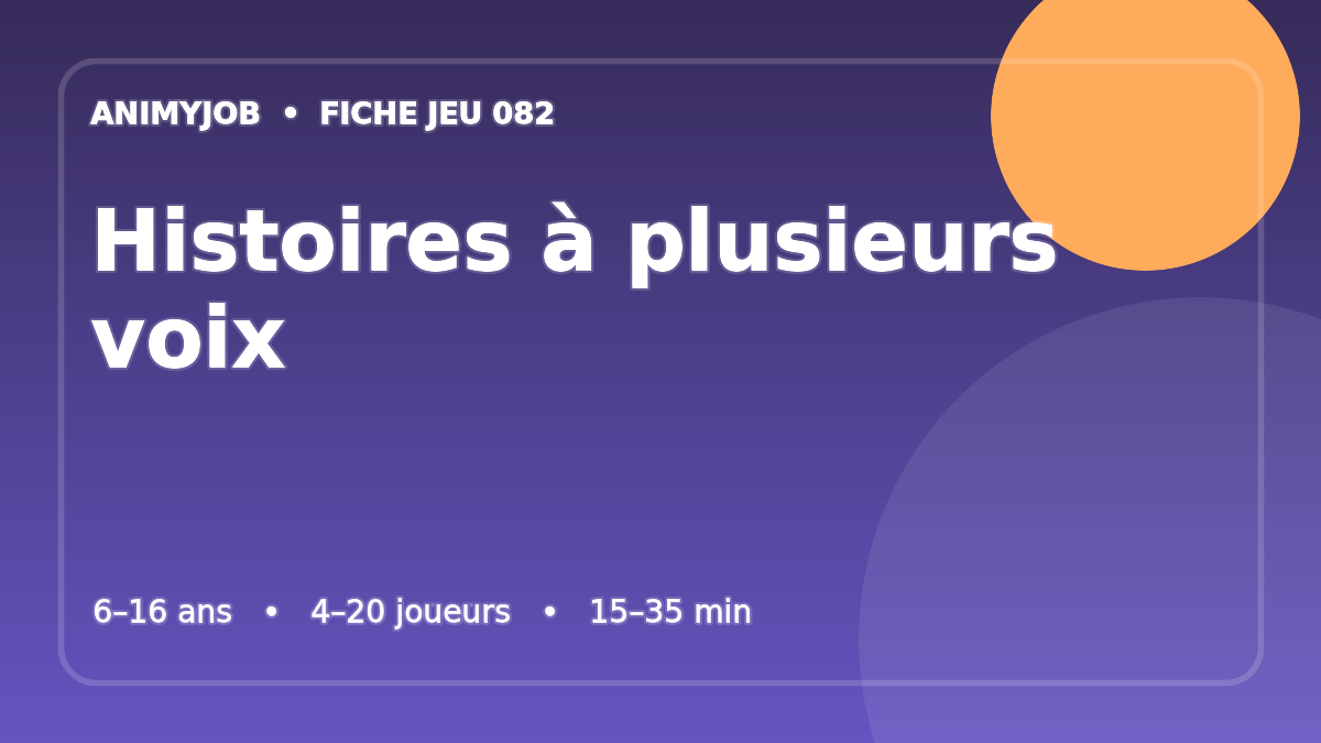 Histoires à plusieurs voix : fiche du jeu d’animation