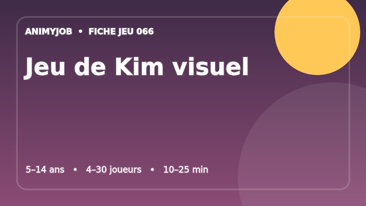 Illustration du jeu Jeu de Kim visuel