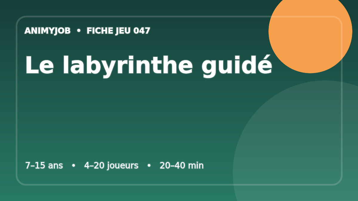 Illustration du jeu Le labyrinthe guidé