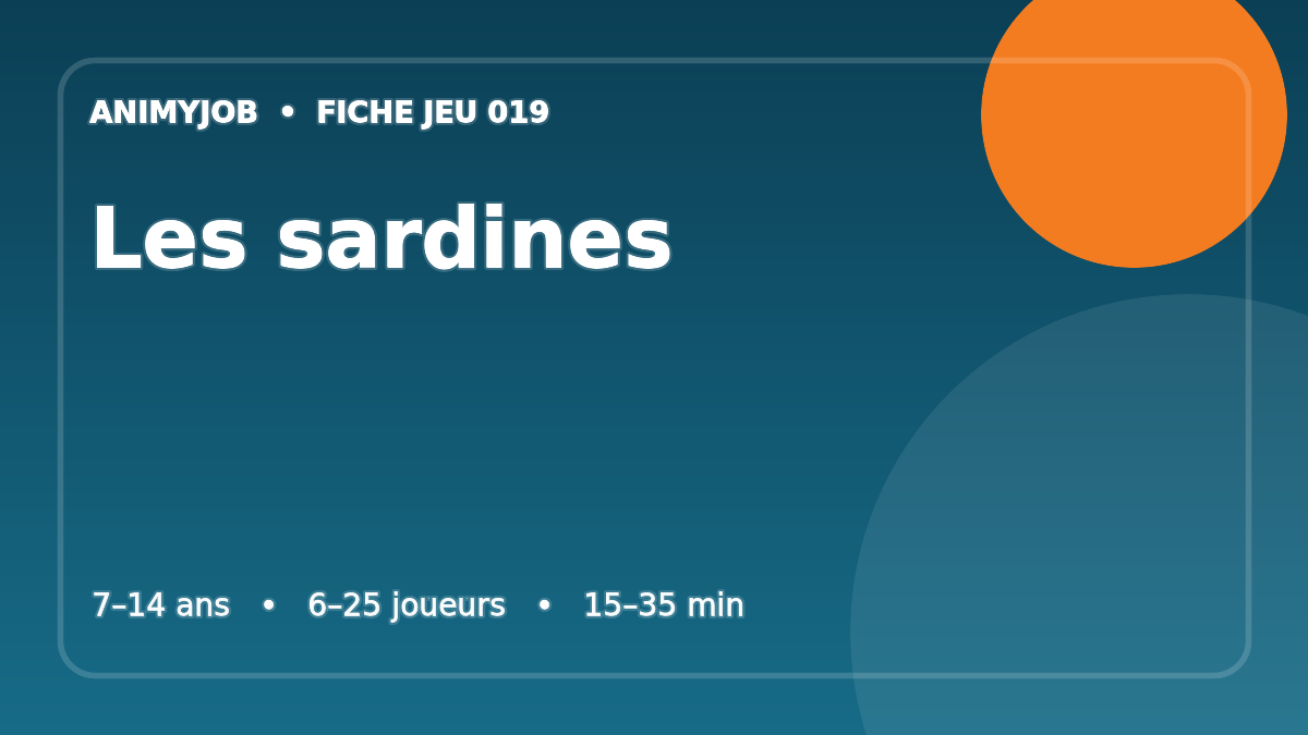 Les sardines : fiche du jeu d’animation