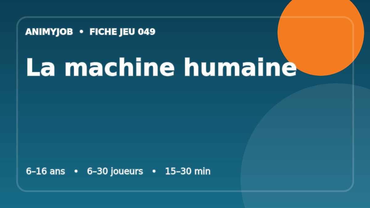 La machine humaine : fiche du jeu d’animation