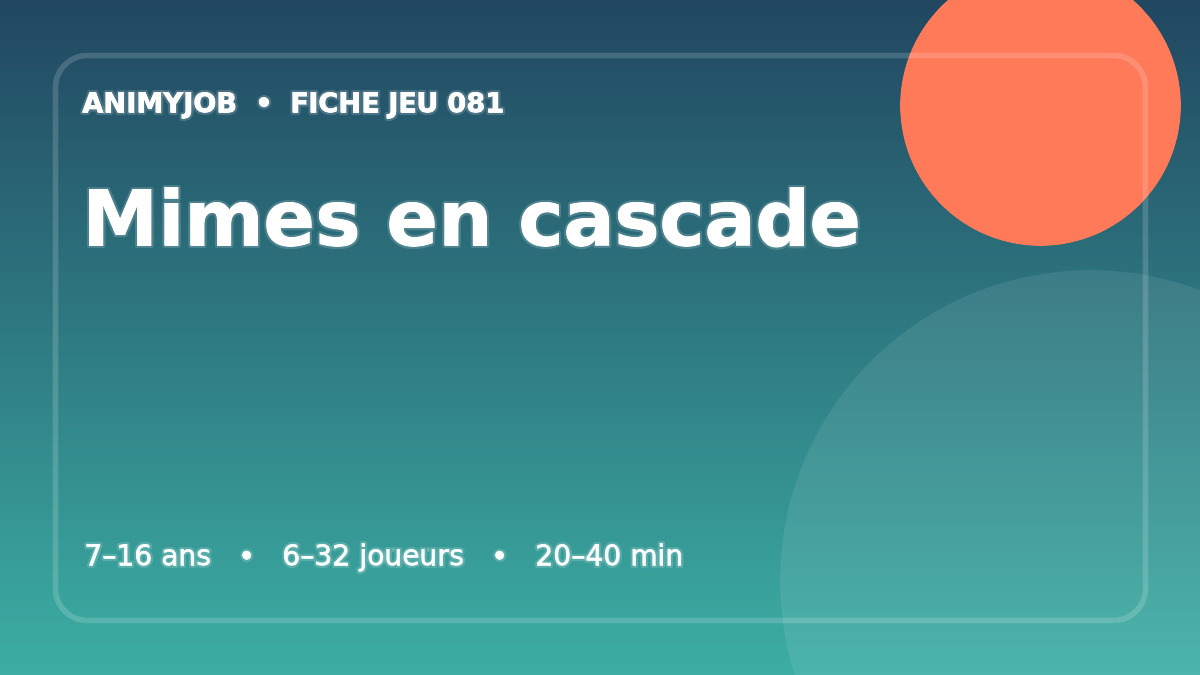 Mimes en cascade : fiche du jeu d’animation