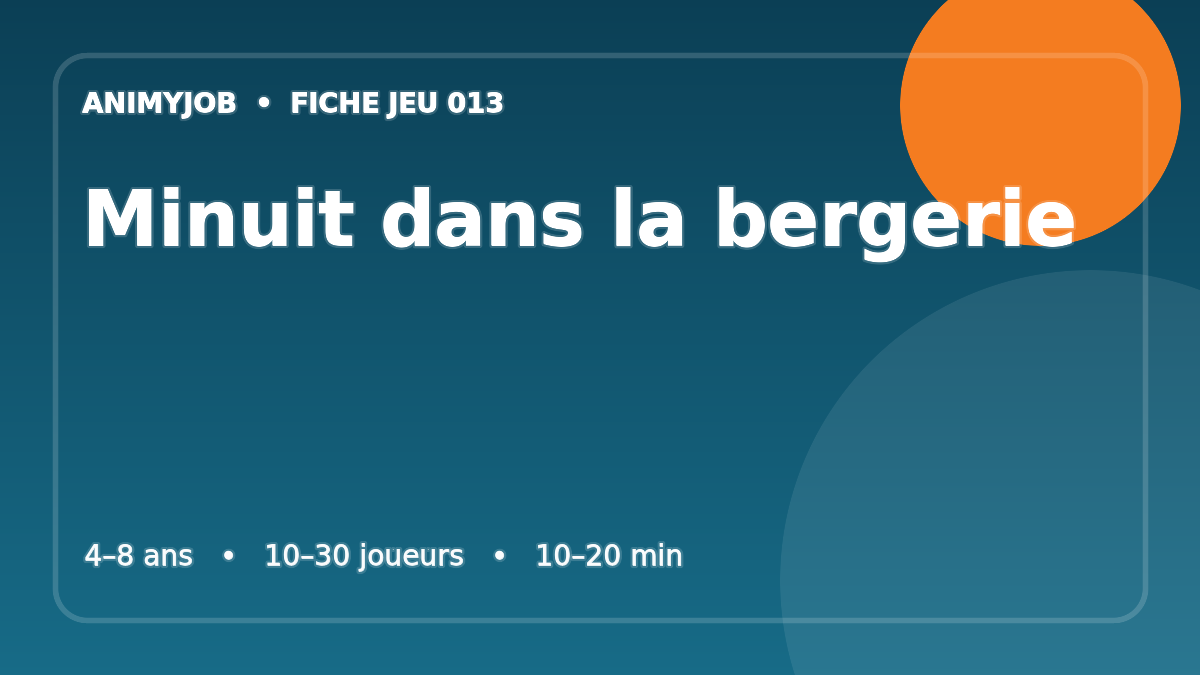 Minuit dans la bergerie : fiche du jeu d’animation