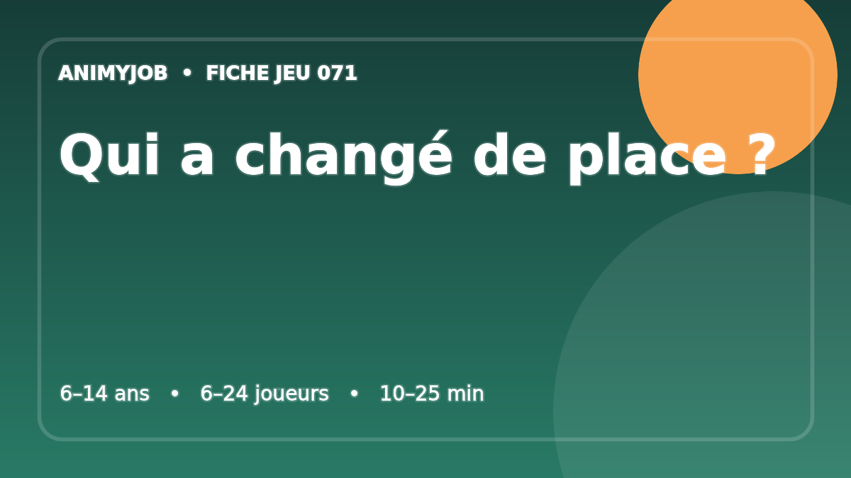 Qui a changé de place ? : fiche du jeu d’animation