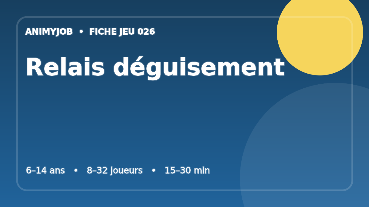 Relais déguisement : fiche du jeu d’animation