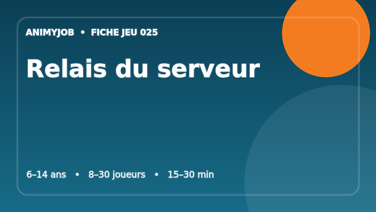 Relais du serveur : fiche du jeu d’animation