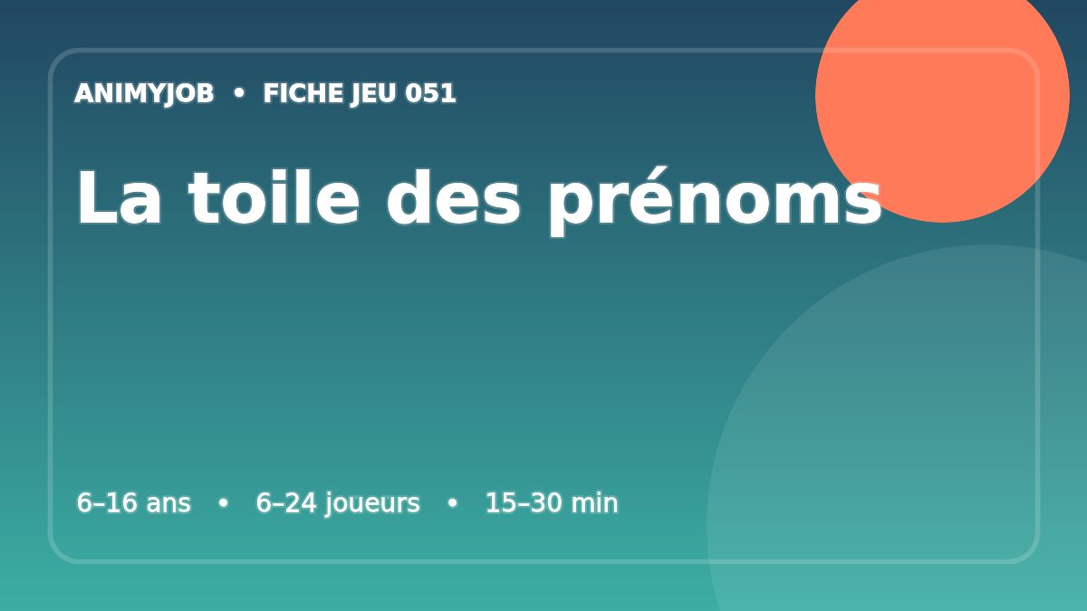 La toile des prénoms : fiche du jeu d’animation
