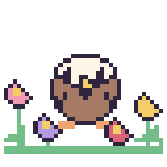 Pixel art Aigle dans le jardin, grille 40 × 40