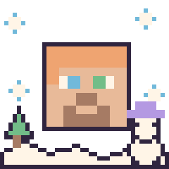 Pixel art Alex en hiver, grille 40 × 40