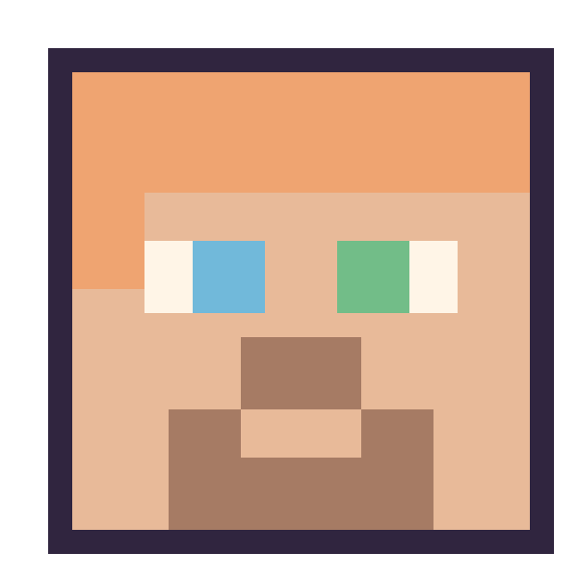 Modèle de pixel art Alex sur une grille de 24 par 24 cases