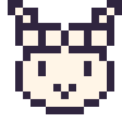 Pixel art Alpaga : portrait facile, grille 16 × 16