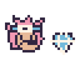 Pixel art Amy mini et Diamant simple 10 × 10, grille 32 × 32