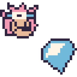 Pixel art Amy mini et Diamant Minecraft 16 × 16, grille 32 × 32
