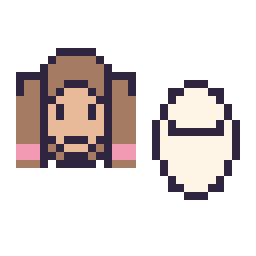 Pixel art Anna mini et Baymax mini, grille 32 × 32
