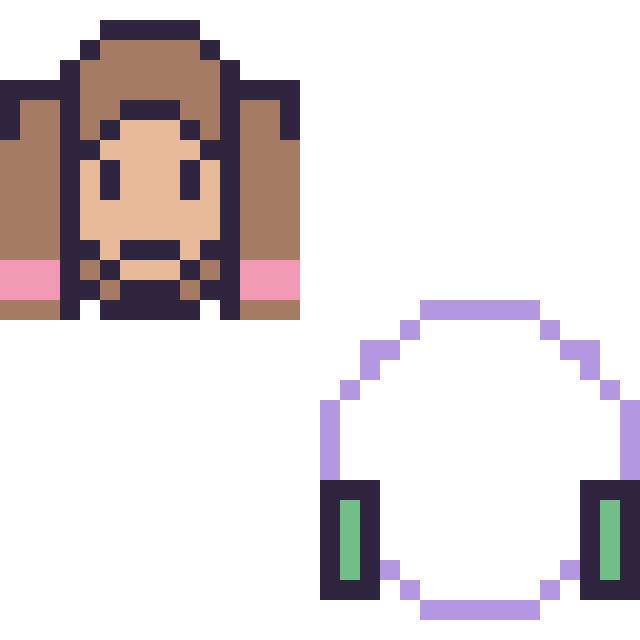 Modèle de pixel art Anna mini et Buzz l’Éclair mini sur une grille de 32 par 32 cases