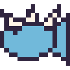 Pixel art Aquali mini 16 × 16, grille 16 × 16