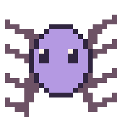 Pixel art Araignée, grille 24 × 24