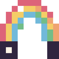 Pixel art Arc-en-ciel simple 10 × 10, grille 10 × 10