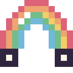 Pixel art Arc-en-ciel simple 12 × 12, grille 12 × 12