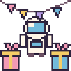 Pixel art Astronaute pour un anniversaire, grille 40 × 40
