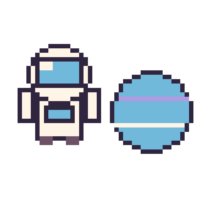 Modèle de pixel art Astronaute et Neptune sur une grille de 48 par 48 cases