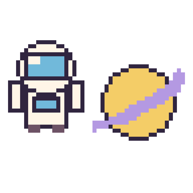 Modèle de pixel art Astronaute et Saturne sur une grille de 48 par 48 cases