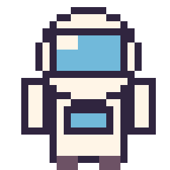 Pixel art Astronaute, grille 24 × 24