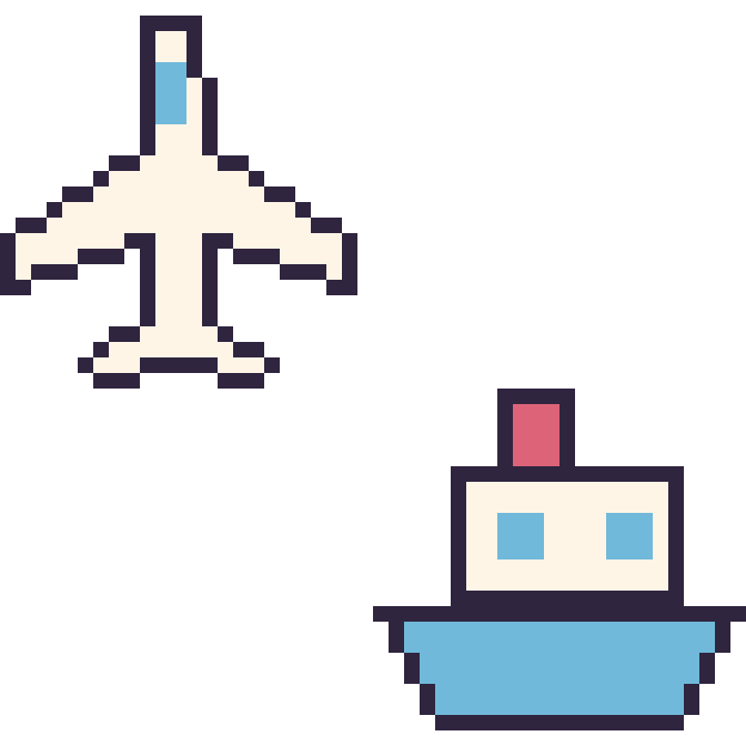 Modèle de pixel art Avion et Bateau sur une grille de 48 par 48 cases