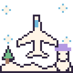 Pixel art Avion en hiver, grille 40 × 40