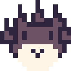 Pixel art Badtz-Maru mini 16 × 16, grille 16 × 16