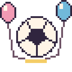 Pixel art Ballon de football avec des ballons, grille 40 × 40