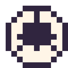 Pixel art Ballon de football simple 12 × 12, grille 12 × 12