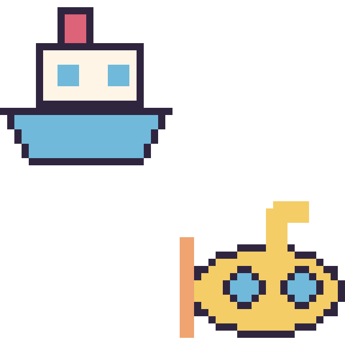 Modèle de pixel art Bateau et Sous-marin sur une grille de 48 par 48 cases