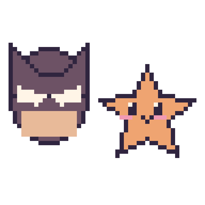Modèle de pixel art Batman et Étoile de mer sur une grille de 48 par 48 cases